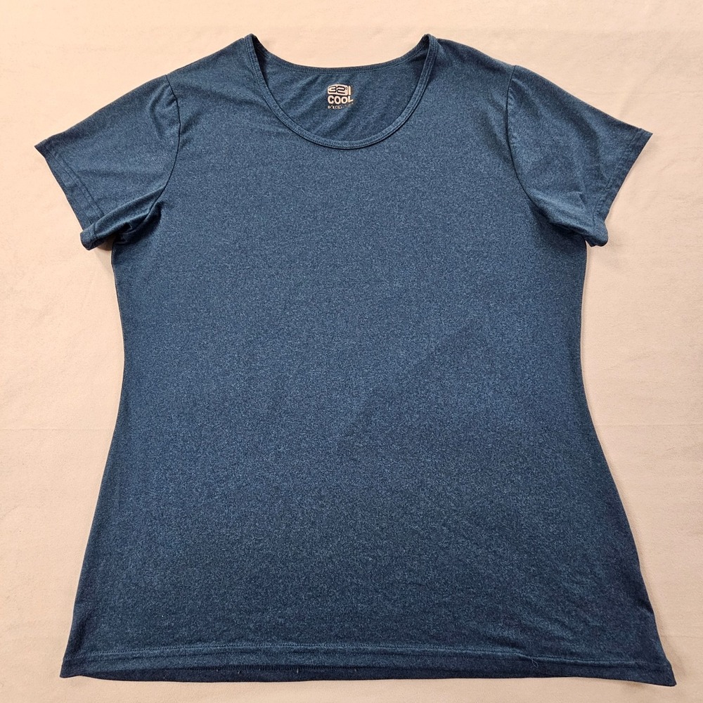 32 Degrees Blue Short Sleeve Performance T-Shirt Women's XL
